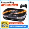 Portabla spelspelare Super Console X3 Plus Retro för PSP PS1 N64 DC 114000 S4K 8K HD TV Box Video Player Dual WiFi 230503