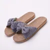 Zapatillas Suihyung, zapatillas para mujer, zapatillas de lino transpirables, dulce arco, chanclas planas informales para niñas, zapatos antideslizantes para el hogar, sandalias para mujer 230503