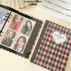 Anteckningar Minkys Retro Rhombus A5 Kpop Pocard Binder Collect Book Idol Po Card Album Kawaii Stationery 230503