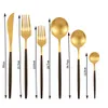 Conjuntos de utensílios de jantar 36 pcs talheres de talheres dourados foste Conjunto