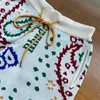 Erkekler Sıradan Gömlekler Jacquard Kaju Şort Erkek Kadın En Kalite Sarı Drstring Şort J230503