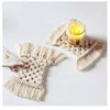 Matten Pads Handgemaakte katoenen vlecht Coaster Macrame Cup Cushion Bohemia Stijl Nonslip Cup Mat Home Decor Round Place Mat Keukenaccessoires Z0502