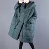 Trenchs de femmes manteaux extra grande taille femme vêtements 2023 hiver veste surdimensionnée manteau rembourré avec capuche longue lâche décontracté chaud parkas abrigo