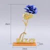 Dekoratif Çiçek Sevgililer Günü Gül Hediye 24K Folyo Galaxy Cam LED Hafif Renkli Yapay Çiçek Doğum Günü Hediyeleri Düğün Dekor