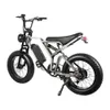 Elektrisches Ebike 20 Zoll Fat Ebike 48V 15AH Akku 750W Nabenmotor Shimano 7-Gang Snow Beach Ebike Elektrofahrrad für Erwachsene