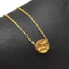 Pendant Necklaces Simple Ins Cold Wind Coin Transfer Necklace Female Collarbone Chain Korean Fashion Versatile Net Red Design Sense Set