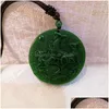 Pendant Necklaces Natural Green Hand Carved Goat Jade Fashion Boutique Jewelry Mens And Womens Sanyang Kaitai Necklace Gift Dhgarden Dhhyk