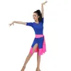 Robe latine à franges pour femme, tenue de scène, Costume de danse adulte Sexy, pratique féminine pour Salsa Cha avec chaîne à la taille