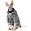 Ubranie Elastyczne kostiumy kota stroje Sphynx Fall Winter Devon Rex Pet Apparel zagęszcza ciepłe ubrania kota na koty Sphynx