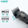 Hårtrimmer VGR Hair Clipper Professional Barber Hair Cutting Machine Electric Hair Trimmer Justerbar frisyrmaskin Clipper för män V-653 230428