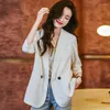 Costumes pour femmes Printemps Été Demi Manches Blazers Vestes Manteau Femmes D'affaires Travail Porter Formelle Bureau Professionnel Dames Outwear Tops Blaser