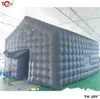 6x6m Attività all'aperto Grande cubo gonfiabile nero Tenda da sposa Gazebo quadrato Sala eventi Grande discoteca portatile portatile Padiglione per feste