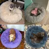 Pennor mjuk katthund säng runt lång plysch tvättbar hund kennel katt hus sammet fluffiga mattor för små stora hundar korg husdjur sovsäck