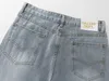 designer Gary straight tube loose dept lavé jeans bleu clair pour hommes et femmes pantalons