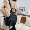 School Bags Women Fashion Small Backpack Soft PU Leather Solid Color Bookbag College Teen Girl Student Travel Casual Rucksack Daypack