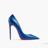 Dress Shoes Luxury Brand Red Pointed Bottom Pumps Fashion Ladies Matte Comfortabele teen Women Hoge Heel 10 cm 12 cm Sexy trouwschoenen