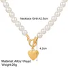 Naszyjniki wiszące luksus symulowane perły serce dla kobiet kobiety duże koraliki grube łańcuch naszyjnik Choker Bohemian Jewelry Prezenty