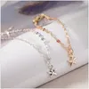 Anklets Starfish Pendant Anklet Gold and Silver Plated With Metal Chain for Women Gift