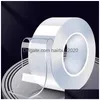 Adhesive Tapes Waterproof Tape Transparent Doublesided Nano Reusable Household Suitable For Porcelain Wood Metal Plastic Super Glue Dhfxc