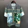 Camicie casual da uomo Vintage Carta da gioco Modello Patchwork Stampa 2023 Estate Uomo Camicie hawaiane Streetwear Camicia da spiaggia Hip Hop Casual Top da vacanza J230502