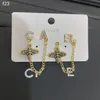 Designer vrouwen bengelen oorbellen charme 18K vergulde ketens oorbellen mode feest sieraden familie liefde geschenk diamanten oorbellen ontwerp voor vrouwen sieraden groothandel