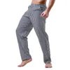 Pigiameria da uomo Pantaloni da notte in cotone Pantaloni da casa scozzesi alla moda Abbigliamento da yoga allentato Pigiama da uomo Pantaloni casual di grandi dimensioni
