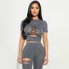 Zweiteilige Hosen der Frauen aushöhlen Y2K Streetwear Reine Farbe 2 Set Sexy Fashion Trending Product