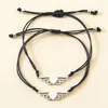 Braccialetti a maglie Bracciale con ciondoli Cuore Coppia fortunata per amicizia Amore Ala Ciondolo Catena a corda