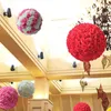 Decorative Flowers Wedding Artificial Rose Silk Flower Ball Hanging Decoration Centerpiece Kissing Balls Arrangement 8 Inch