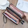 Portefeuilles monny Cauthy Long Two Zipper hoge capaciteit multifunctionele multi-card slot tas practical rode zwarte blauwe portemonnee