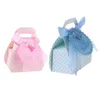 Geschenkverpackung G5AB 12 Stück Bonbonschachteln mit Schleife für Babyparty, Taufe, Mitbringsel zum Selbermachen