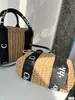 Kvinnor Luxurys Fashion Woody Tote Designers Shoppingväskor C Element Letter Thread Travel Handväskor axelväskor Crossbody stor strandväska 20237931