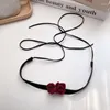 Chaînes vin rouge Rose fleur collier velours collier Sexy cou chaîne tempérament ruban tour de cou pour femmes Festival bijoux