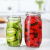 Organization Glass Bottle Sealed Jar For Kitchen Food Pickle Fruit Canned Transparent Big Mouth Jam Bottle Storage Jar Household