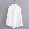 Kadın Bluzları 2023 Bayanlar Bahar Sonbahar Artı Boyutlar Kadınlar İçin Büyük Bluz Uzun Kollu V Yastık Şifon Beyaz Gömlek 3XL 4XL 5XL 6XL