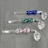 Fluxo de ar duplo círculo de vidro queimador de queimador de tubo de balanceador de cabeças de cabeceira de fumante tubo de tubo reciclador Dab plataformas de cigarro