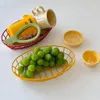 Organisation Ladycc Korean Simple Iron Fruit Basket Desktop Storage Basket Fruit Tray Kitchen Organizer