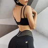 Yoga -outfit vrouwen sport beha schokbestendig verzamel bras pad gym vest push banden brassiere hardloop fitness gewas tanktops gymwear vrouw