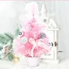 クリスマスの装飾30cmツリーオフィスホーム人工軽量パーティー飾りデスク装飾フェスティバル子供ギフトクラフトミニポータブル