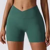 Kvinnors shorts Kvinnor Solid Color Elastic High midja Rinnande Fitness Tight Yoga Scrub Set Two Piece Legging for Women