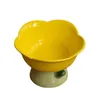 Feeding 6 Style Yellow Best Selling Products Dogs Cats Bowl Dry Food Dishes Ceramic Pet Supplies Accessories for Small Dog Traveling