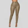 Leggings femme Sexy ouvert Cortch cuir pantalon taille haute Gym PU Clubwear pantalons de survêtement Y2k pantalon érotique sans entrejambe culotte