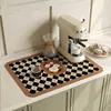 Mats Pads Kitchen Absorbent Tableware Mats Dish Drying Mat Drain Pad Heat Resistant Counter Top Mat Nonslip Draining Placemat Kitchen Z0502