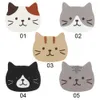 Mats Pads Cartoon Cat Shaped Silicone Dining Table Placemat Coaster Kitchen Accessories Mat Cup Mug Heatresistant Animal Coffee Drink Pad Z0502