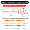 Stol täcker elastisk soffa för vardagsrumssträngslipptäckar Sektionssoffa L Formhörnstolstol 1/2/3/4 Sits 1PC 230428