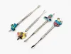 Métal Cartoon Dabber cire dab outil outils de dabbing en acier inoxydable pour fumer quartz banger verre bong plates-formes pétrolières