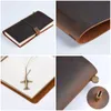 Notepads Moterm 100% Genuine Leather Notebook Handmade Vintage Cowhide Diary Journal Sketchbook Planner TN Travel Cover 230503