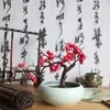Fleurs décoratives mode fleur artificielle fleur de prunier branche Style chinois bricolage année décoration de la maison accessoires de photographie faux Pot