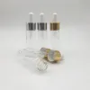 15 ml/0,5 oz Tropfflaschen für ätherische Öle, Glasgefäß, kleine Flasche, kostenlose Proben mit goldsilbernen Kappen, Parfüm, Kosmetikflüssigkeit