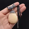 Pendant Necklaces Natural Stone Necklace Water Drop Shape Agates For Women Making Men DIY Jewerly